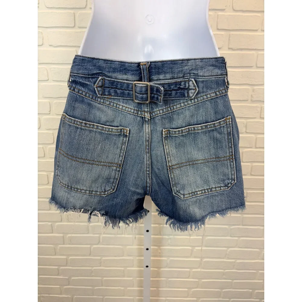 We The Free Button Fly Cutoff Denim Shorts Medium Wash 28